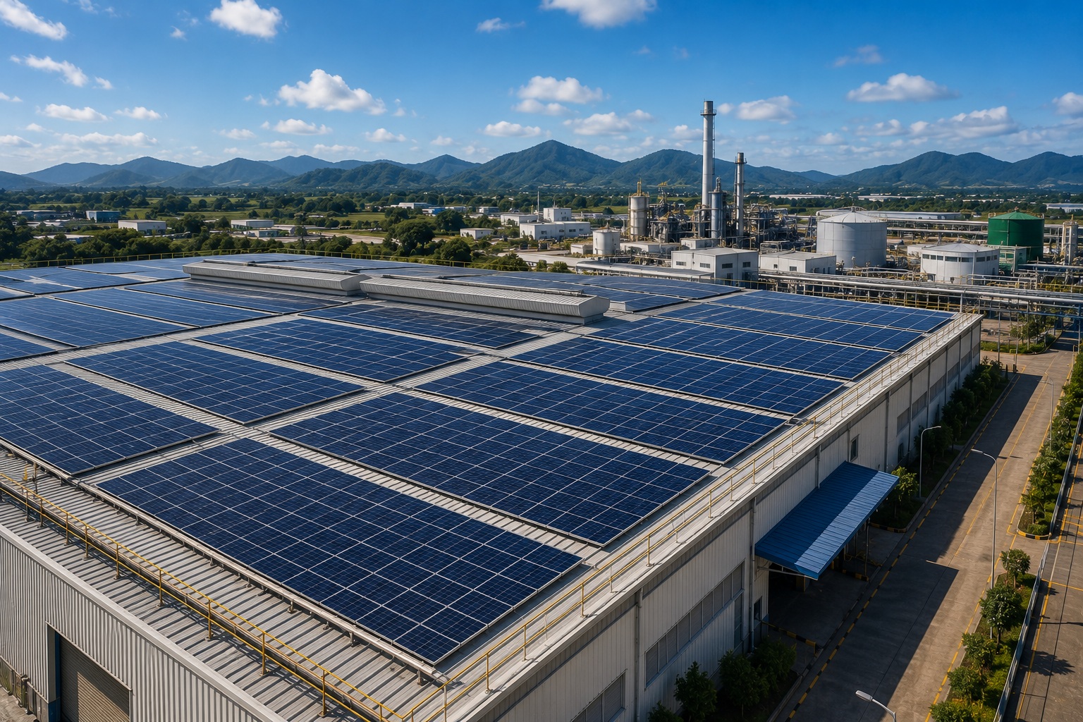 Industrial solar PV power plant